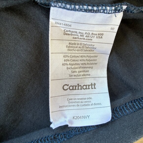 Carhartt performance pocket T-shirt Navy Medium - Picture 4 of 4